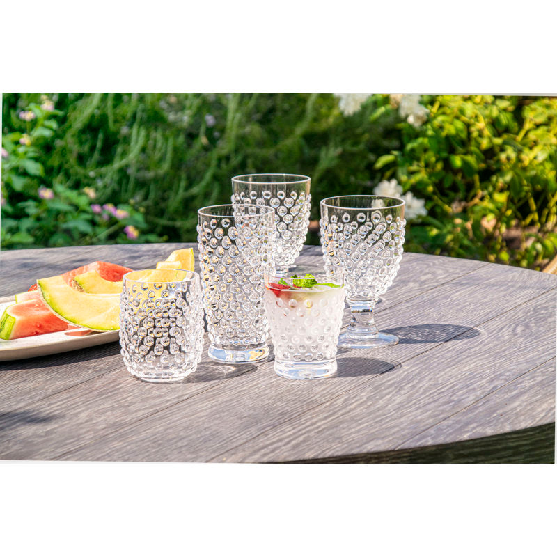 Adamo Acrylic Stemless Wine Glass - Clear - 15 oz (Set of 6)