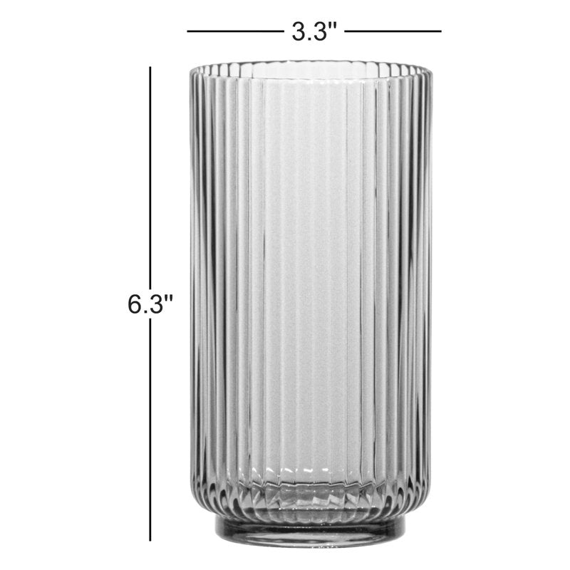 Laya Fluted Acrylic Drinking Glass (Set of 6)