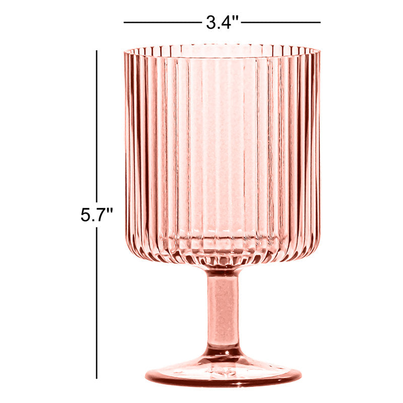 Mesa Acrylic Stacking Wine Glass - Pink - 15 oz (Set of 6)