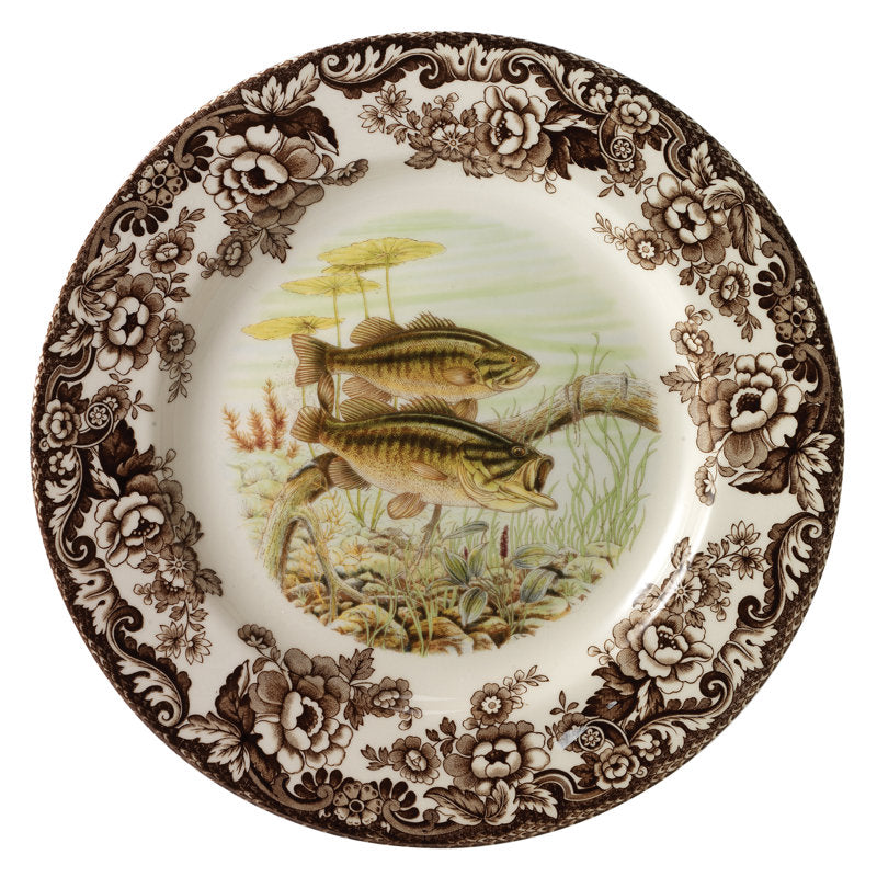Spode Woodland Fish Salad Plate 8" Bass