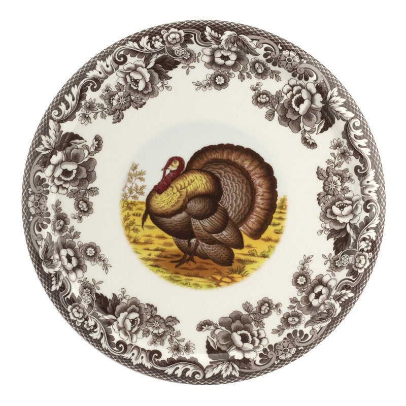 Spode Woodland Turkey 2 Pc Serving Platter W/Dome
