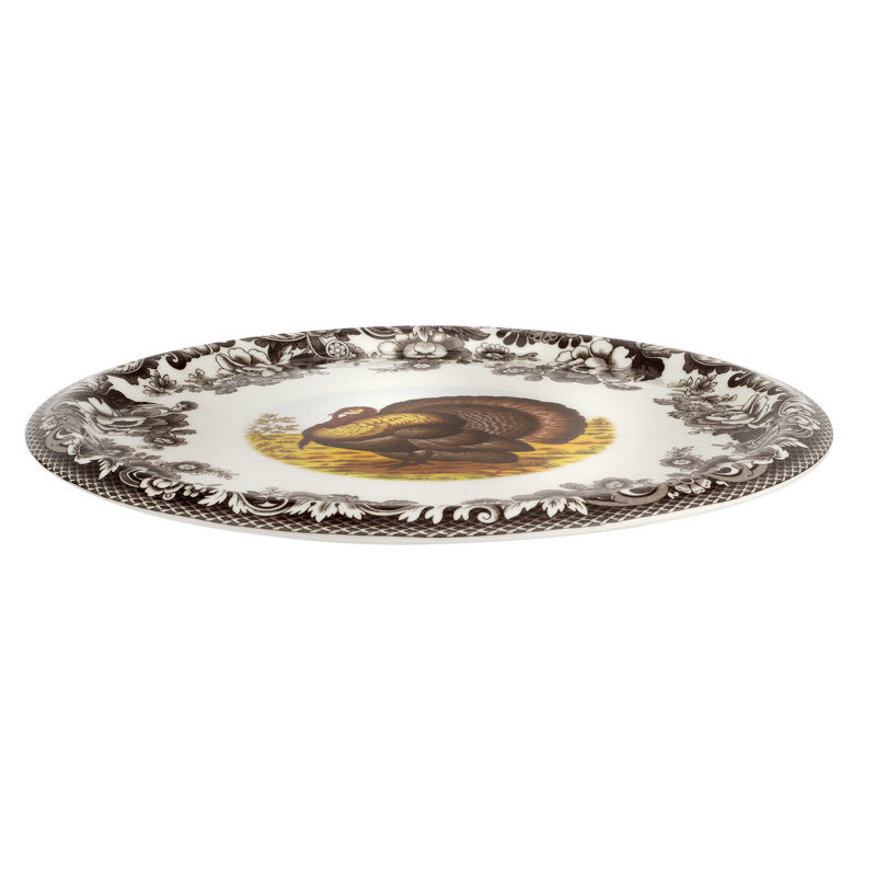 Spode Woodland Turkey 2 Pc Serving Platter W/Dome