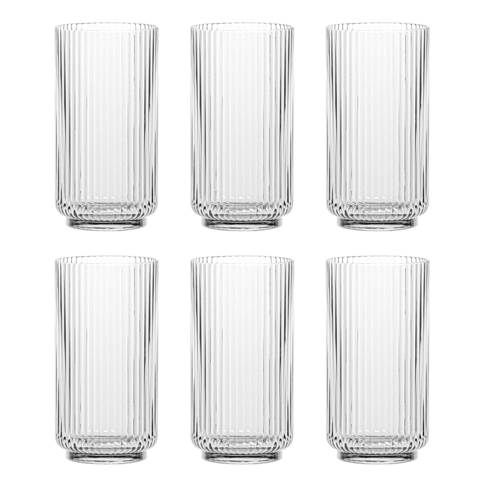 Laya Fluted Acrylic Drinking Glass (Set of 6)