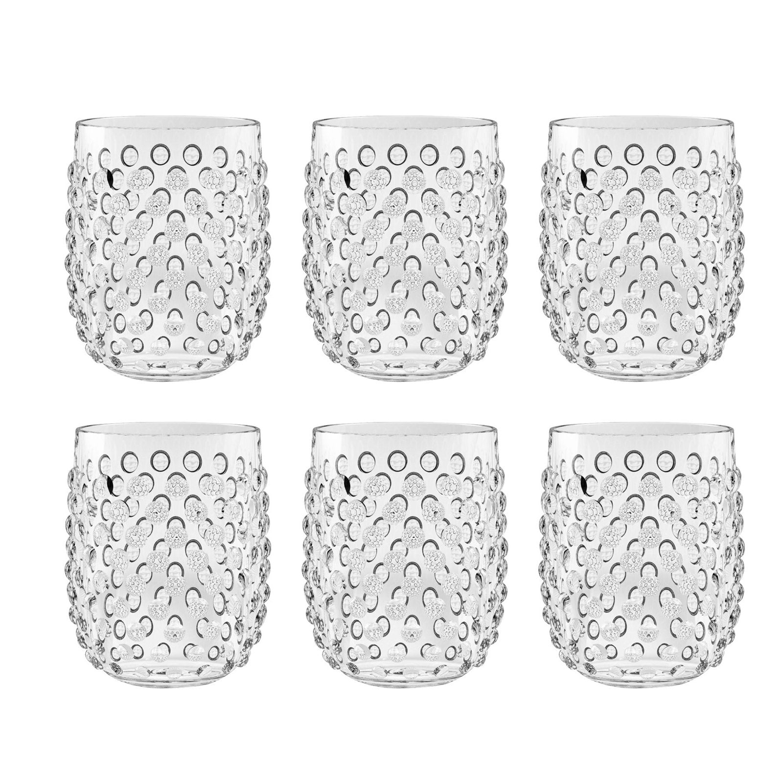 Adamo Acrylic Stemless Wine Glass - Clear - 15 oz (Set of 6)